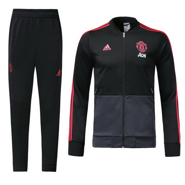 Survetement Football Manchester United 2018-19 Noir Gris